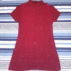 Deep red sparkle dress